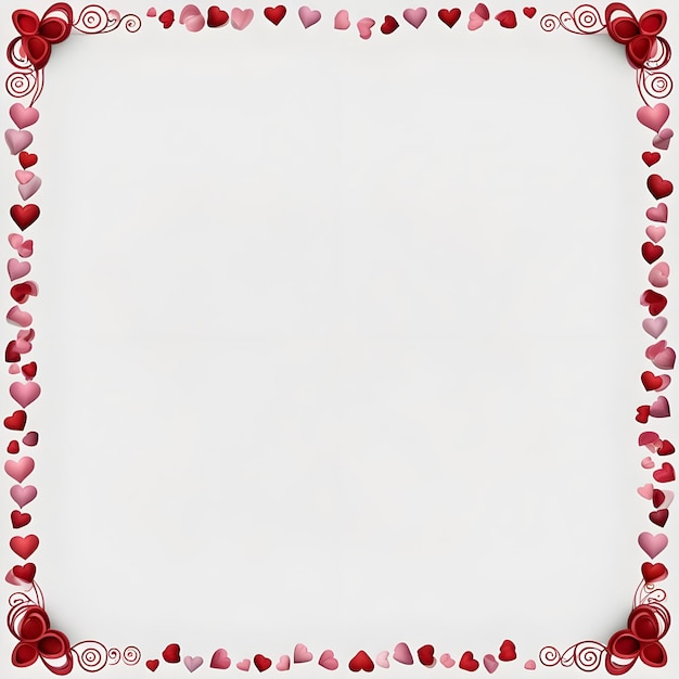 a heart frame with many hearts on it