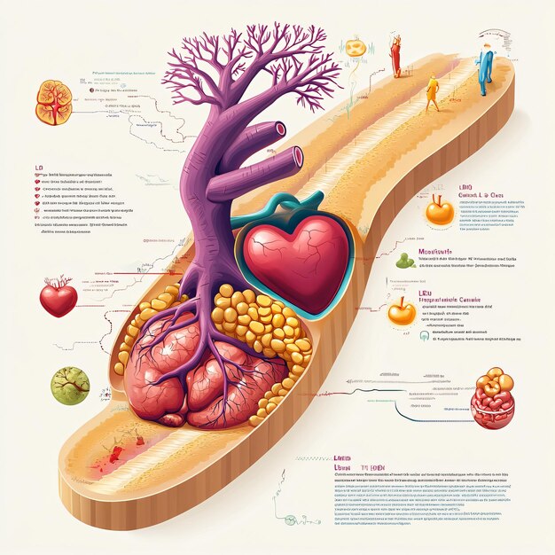 Photo heart health essentials monitoring cholesterol and blood pressure for a healthier life