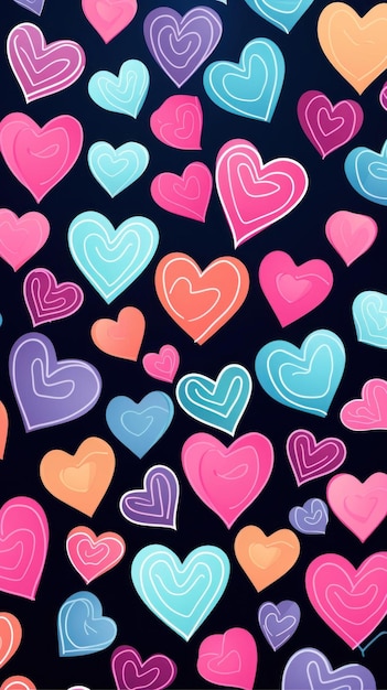 Heart love doodle heart backgrounds creativity