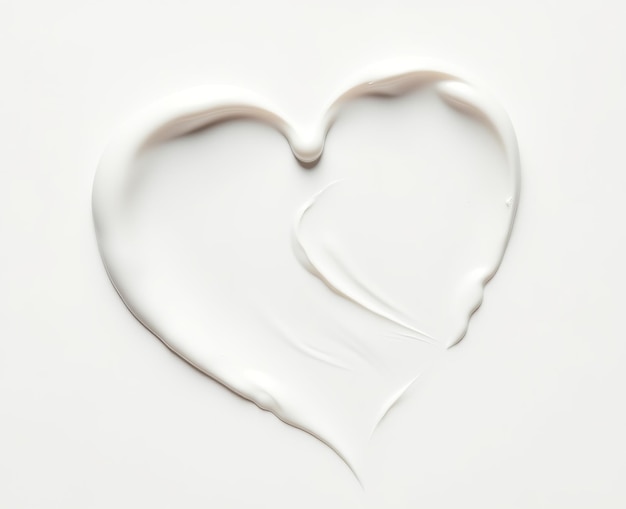 a heart made by a couple of white foam