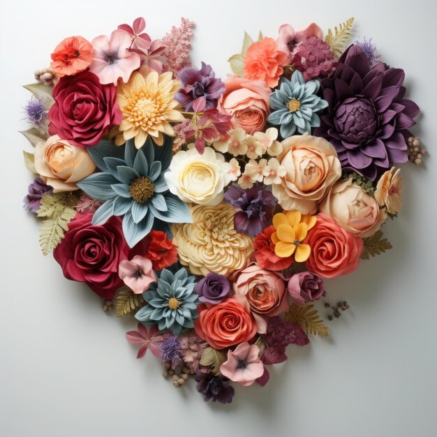 a heart made of flowers with a heart that says  flowers