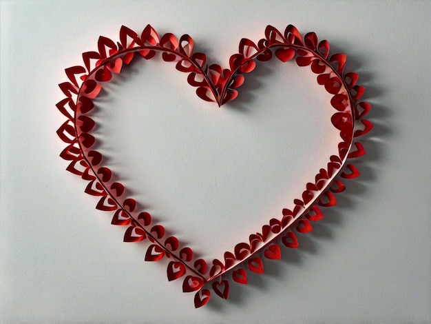 a heart made of red hearts with a heart that says quot love quot