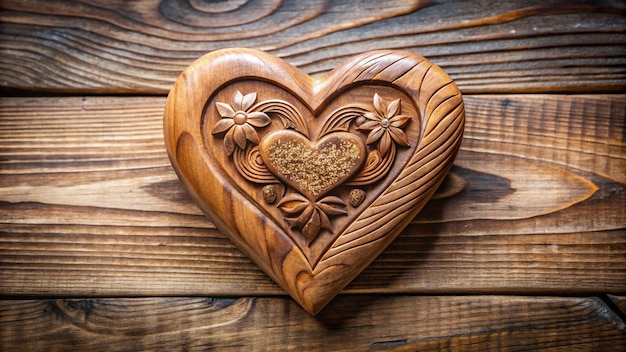 a heart made of wood with a heart that says quot love quot on it