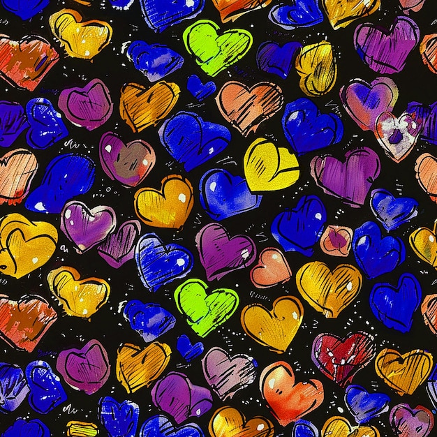 Heart Pattern Design For background Social Media Packaging Industry And Digital Media