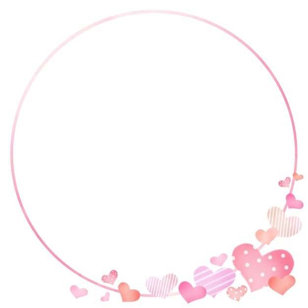 Heart pattern frame Valentine's day design