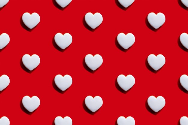 Heart pattern red seamless background women day