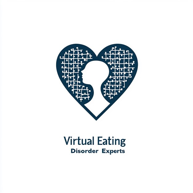 Photo heart puzzle logo for eating disorder support