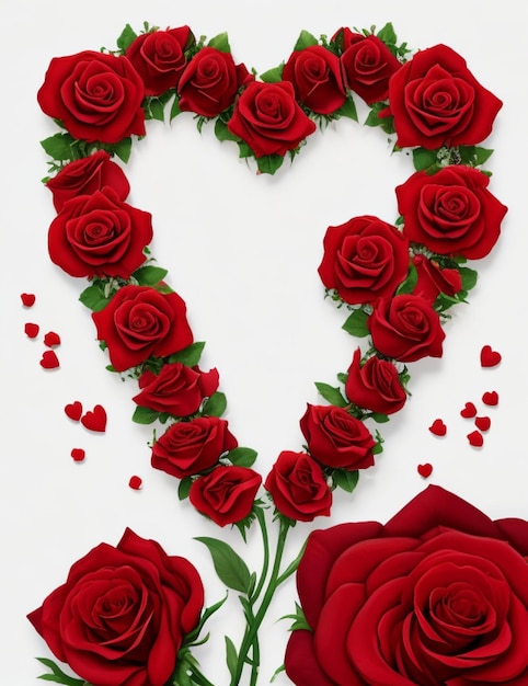 Heart of red roses