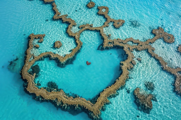 Heart Reef Great Barrier Reef Australia