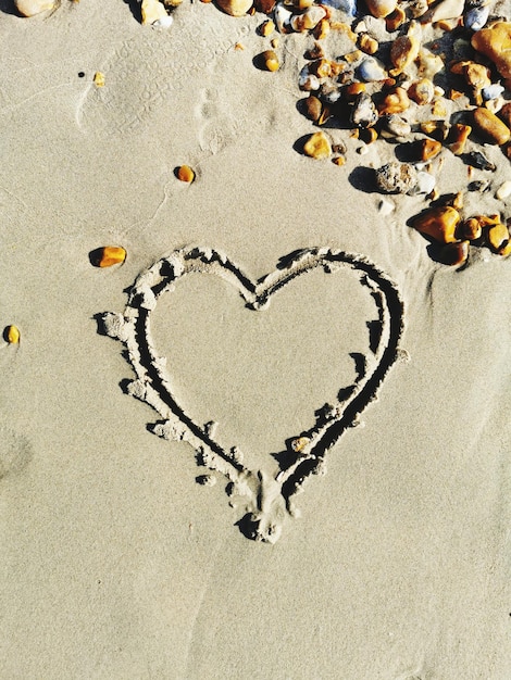 Photo heart in the sand