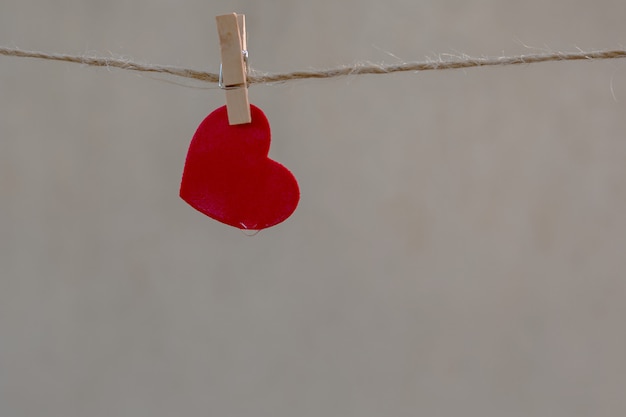 Heart shape on the clothesline