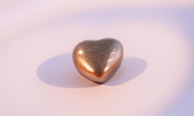 heart shape stone on plain background for valentines day