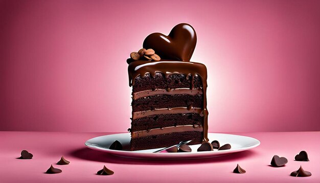 A heart shaped chocolate cake with chocolate frosting and chocolate cookies on top 00072