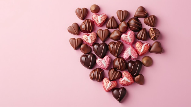 a heart shaped chocolate heart shaped box with chocolates on it