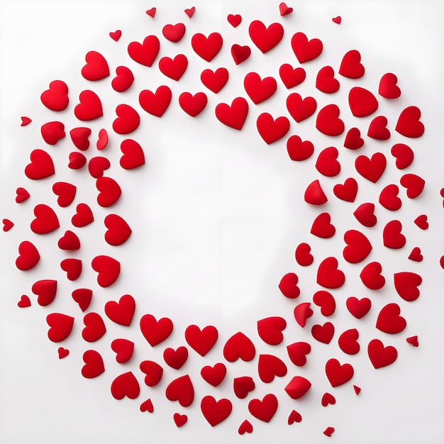 a heart shaped circle with many hearts in the center