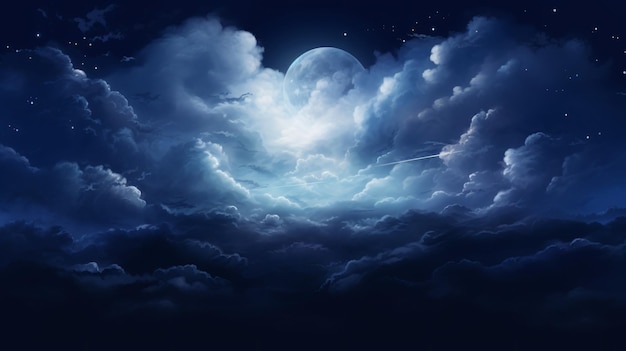 a heart shaped cloud in the night sky