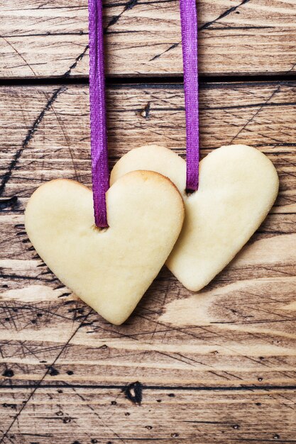 Heart shaped cookies for valentine's day. 