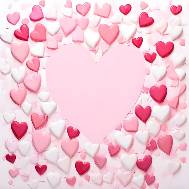 a heart shaped display with many hearts like a heart