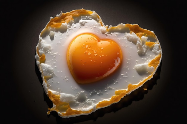 A heart - shaped egg with a heart - shaped hole in it