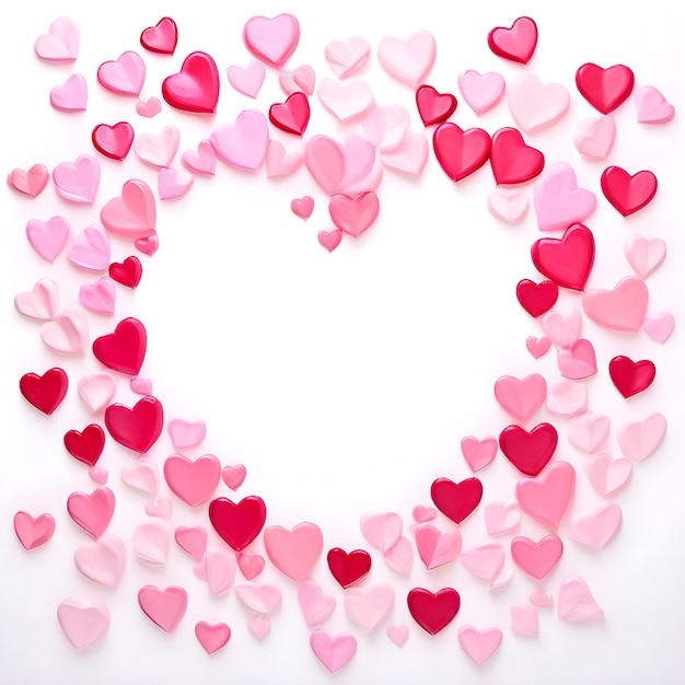 a heart shaped heart with many hearts on a white background