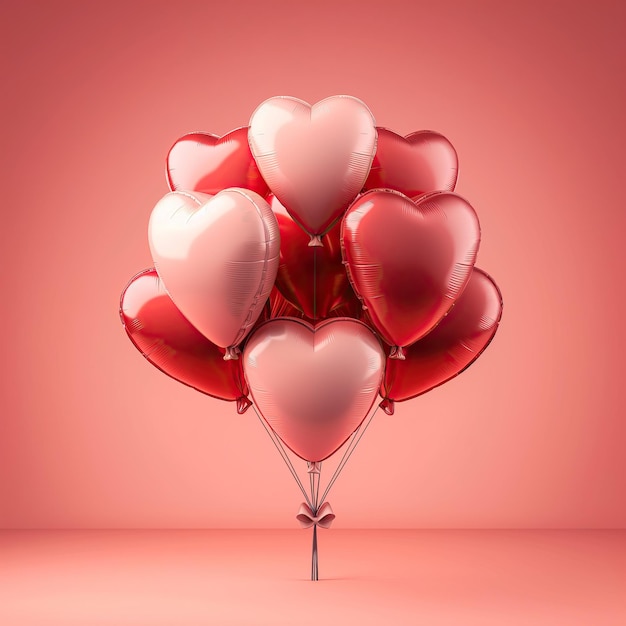 Heart shaped inflatable balloons