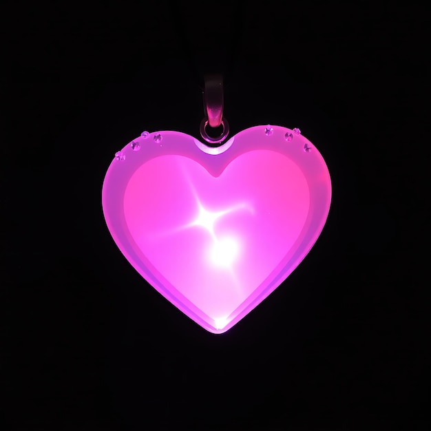 Photo a heart shaped light that says quot heart quot on it