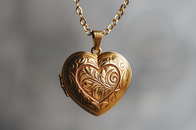 Photo heart shaped locket necklace engraved