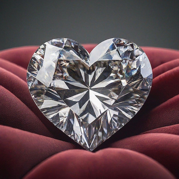 a heart shaped object with a diamond on it