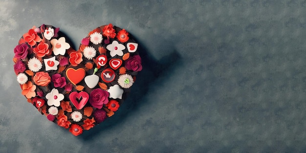 A heart shaped object with a heart shaped decoration on it.