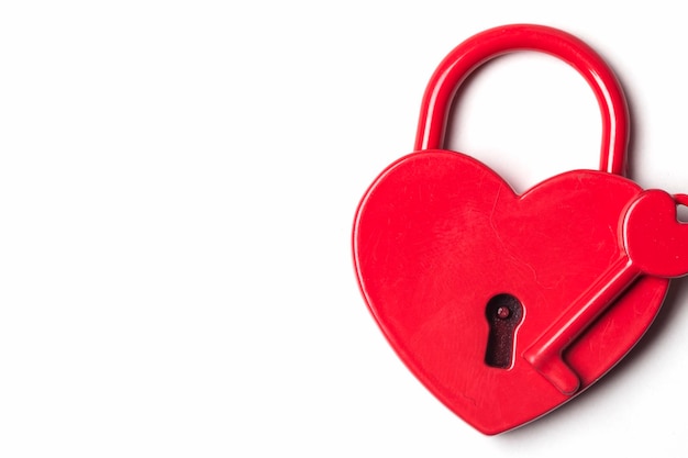 Heart shaped padlock Valentines day love concept