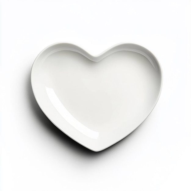 Photo a heart shaped piece of paper is on a white background