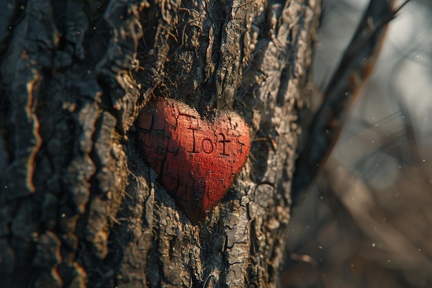 a heart shaped piece of wood has the word  i love  on it