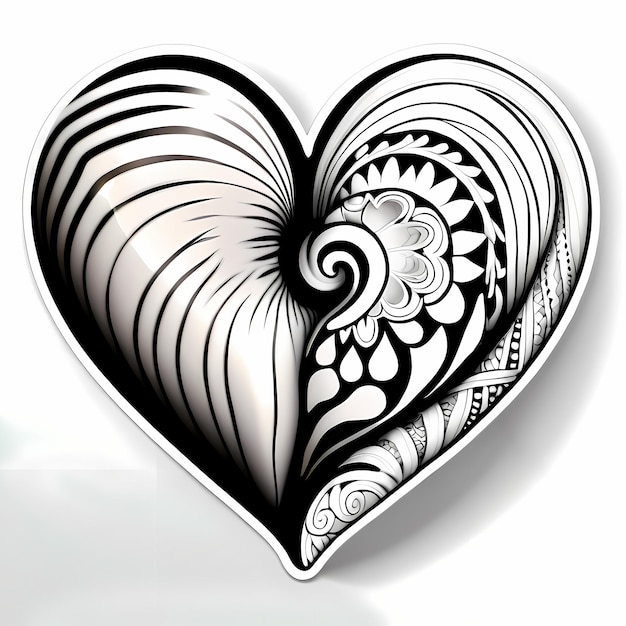 heart shaped stickers 3d hearts with different designs heart shape cartoon style stickers set