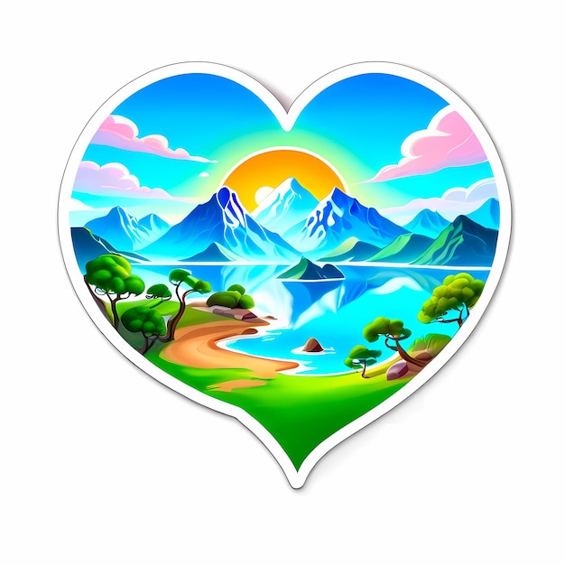 heart shaped stickers 3d hearts with different designs heart shape cartoon style stickers set