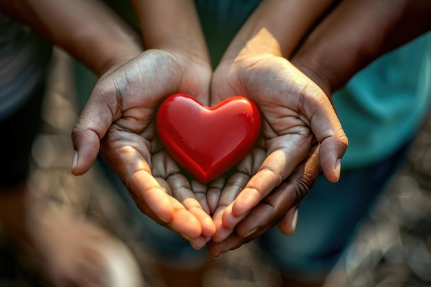 Photo heart shared by a mother and child reflecting their caring bond