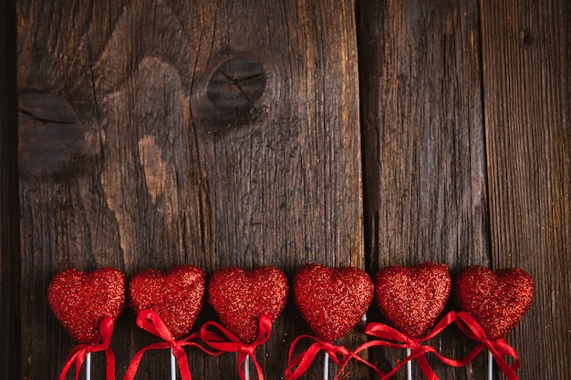 Heart on a stick for Valentine's day background