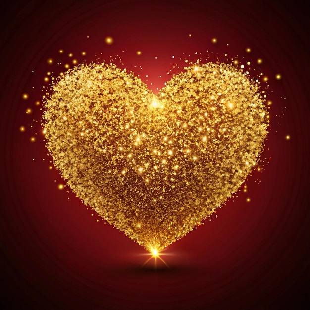 a heart that has a gold heart on it