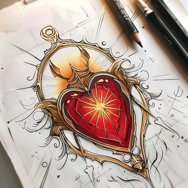 a heart that has a heart on it