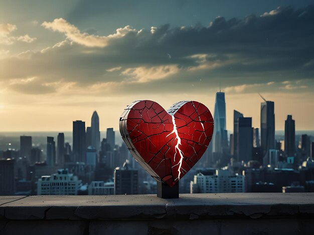 Photo a heart that has snow on it and has a snowflake on it