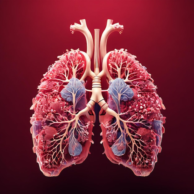 a heart with bacteria and bacteria on it