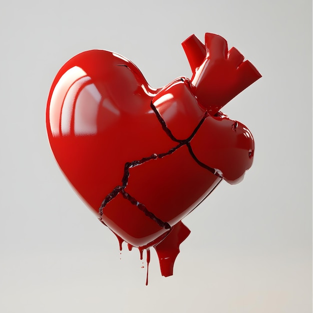 a heart with a broken heart that has a broken heart