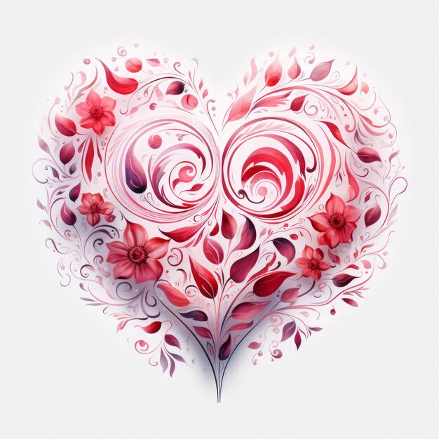 a heart with pink flowers and a heart that says  love