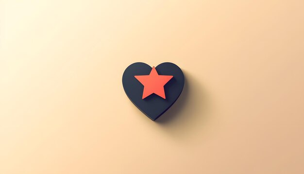 Photo a heart with a star on it that says  love