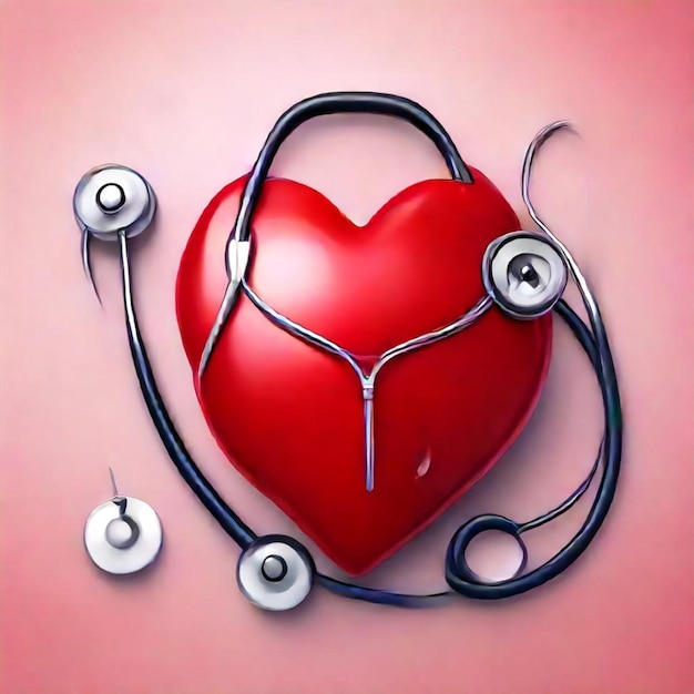 a heart with a stethoscope on it