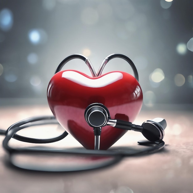 a heart with a stethoscope on it