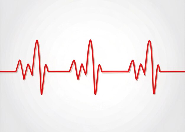 Photo heartbeat line medical symbol cardiology pulse