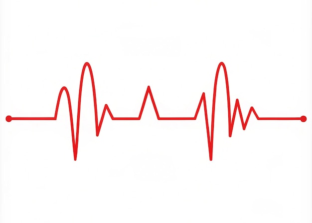 Photo heartbeat line medical symbol cardiology pulse