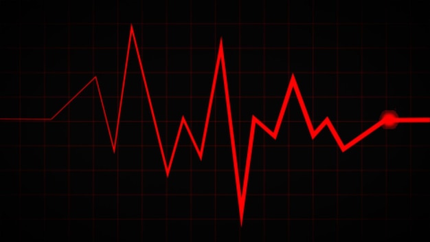 Heartbeat line pulse tracing and ECG or EKG Cardio graph symbols are used for medical and healthy analysis