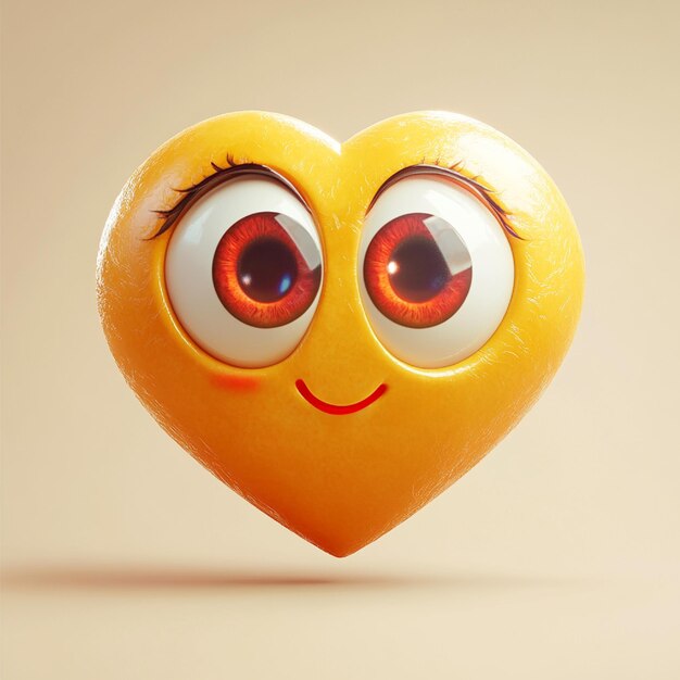 Photo a hearteyed emoticon symbolizing love and admiration in a chat message ai generated images