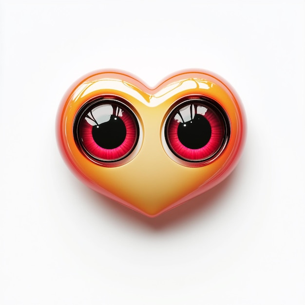 A hearteyed emoticon symbolizing love and admiration in a chat message AI generated images